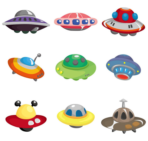 Cartoon UFO 01 - vector material