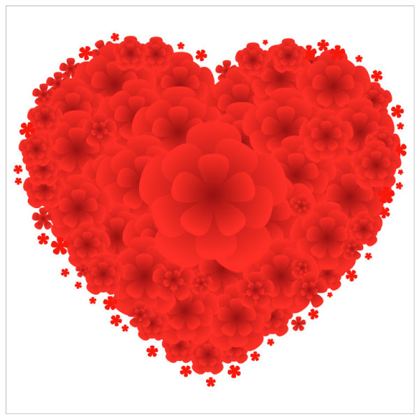 Heart-shaped Valentine's Day card 04 - vector material