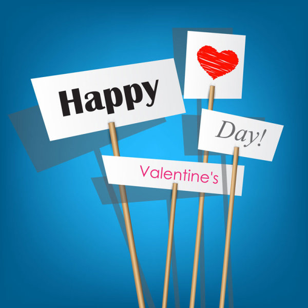 Valentine label elements 08 - vector material