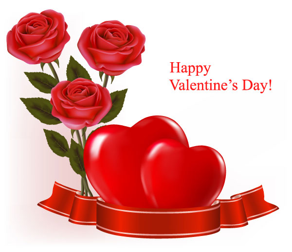 Valentine background 03 - vector material