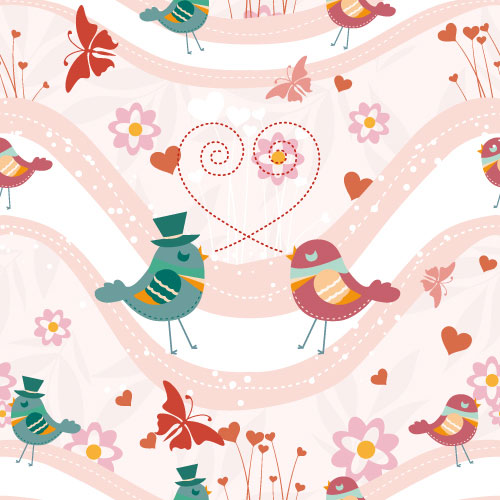 Cartoon animal background 05 - vector material