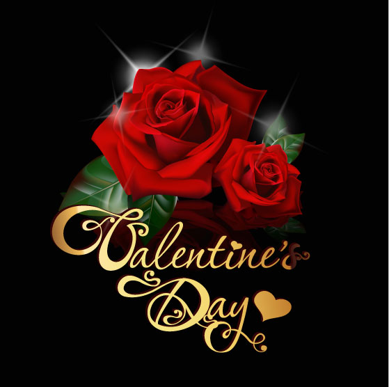 Retro Valentine card 05 - vector material