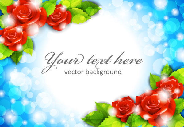 Roses border 02 - vector material
