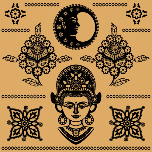 Egypt totem grain case 03 - vector material
