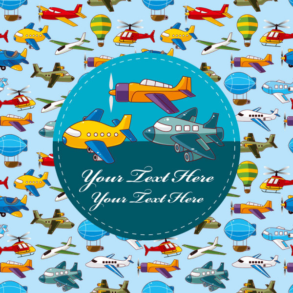 Cartoon airplane collection - vector material