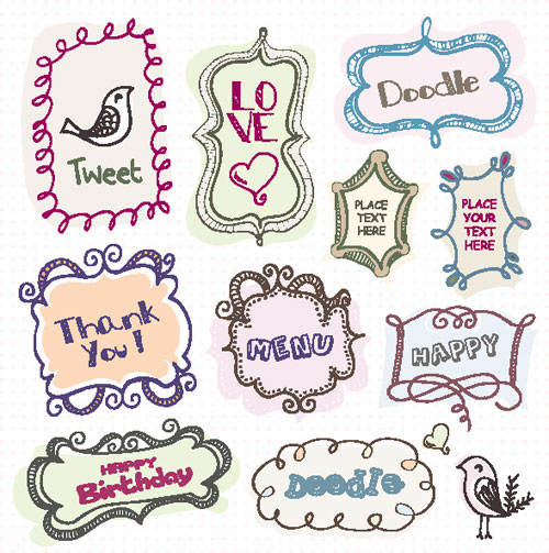 Cartoon cute lace 04 - vector material