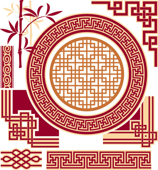 Classical grilles pattern 01 - vector material