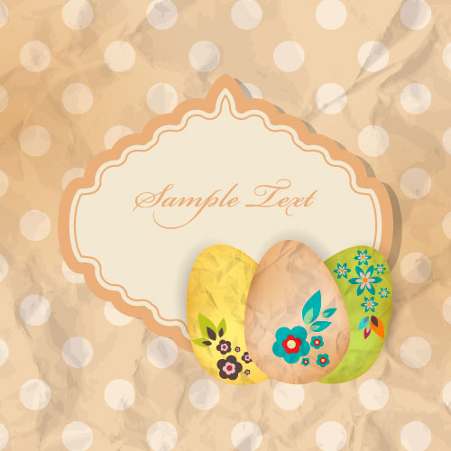 Cartoon Egg illustration background vector material -02