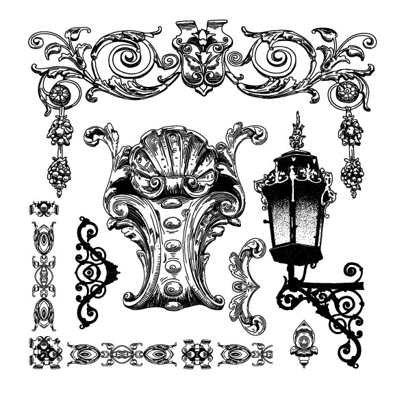 European pattern border 05 - vector material