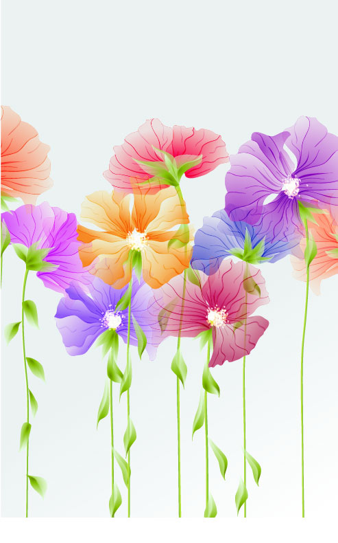Exquisite flowers 03 - vector material