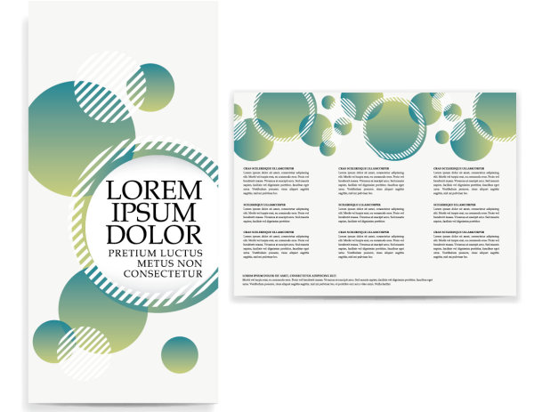 Exquisite three folding template 05 - vector material