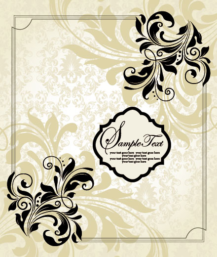 Classic retro border 03 - vector material