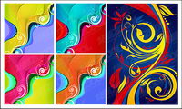 color trend pattern vector design material