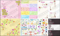 lovely lace pattern style vector material