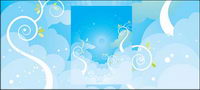 The sky on the plant material vector