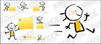 The lovely paper vector children and notes material