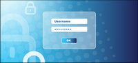 Users log on vector interface material
