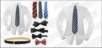 Vector shirt and tie belt material