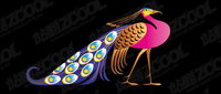 Beautiful peacock vector material