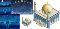 night or vector construction material
