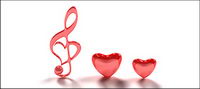 3D heart-shaped note with the picture material