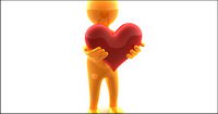 3D holding little heart-shaped picture material-2