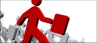 3D picture material to work running the little guy-4
