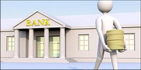 3D banks to move money from the little picture material