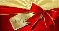 Beautiful red ribbon bow
