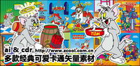 a number of classic cartoon characters vector