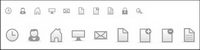 Gray material commonly used small icon gif