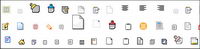A variety of small icons gif text material