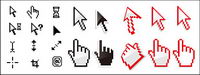 System of the mouse pointer vector material