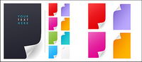 Color paper roll angle vector material