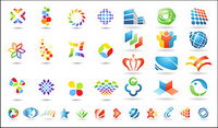 A number of logo template vector graphics material