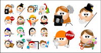 Vector material in all types of vocational personalities