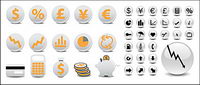 round financial icon vector material