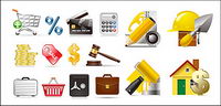 beautiful icon vector material