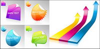 Angle with the three-dimensional shape of the arrow vector material