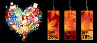 Fun shopping element vector material