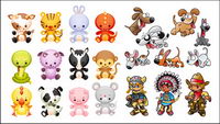 Cute cartoon series vector material