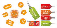 Vector decorative label sales material