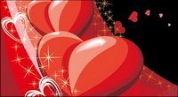 Three-dimensional heart-shaped vector material