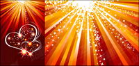 Heart-shaped flashlight and the light vector material