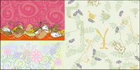 lovely background pattern vector material