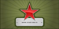 Five-pointed star vector material