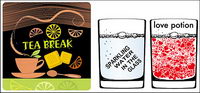 Drink beverages vector material