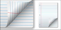 Vector blank notebook paper material