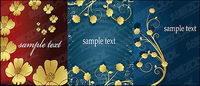 golden flower pattern vector