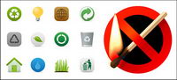 Environmental protection and the prohibition of fire material Vector icon